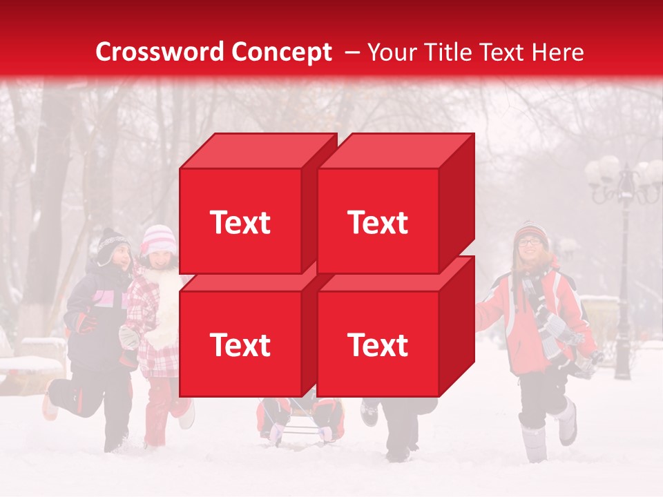 Childhood Snow Joy PowerPoint Template