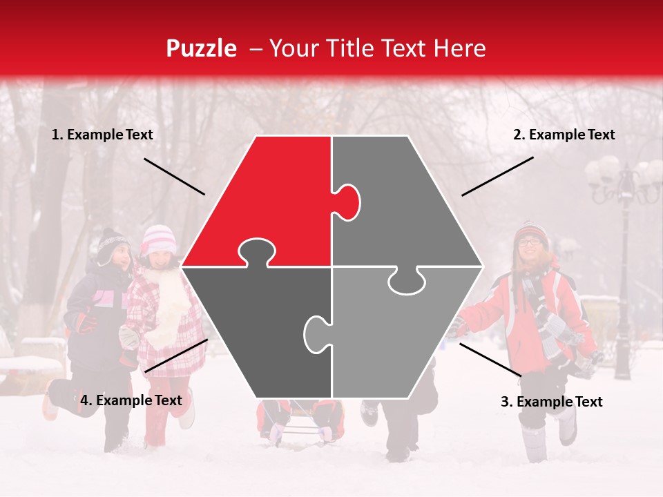 Childhood Snow Joy PowerPoint Template