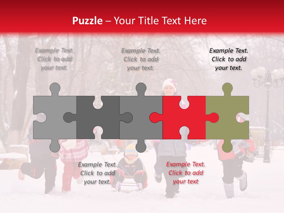 Childhood Snow Joy PowerPoint Template