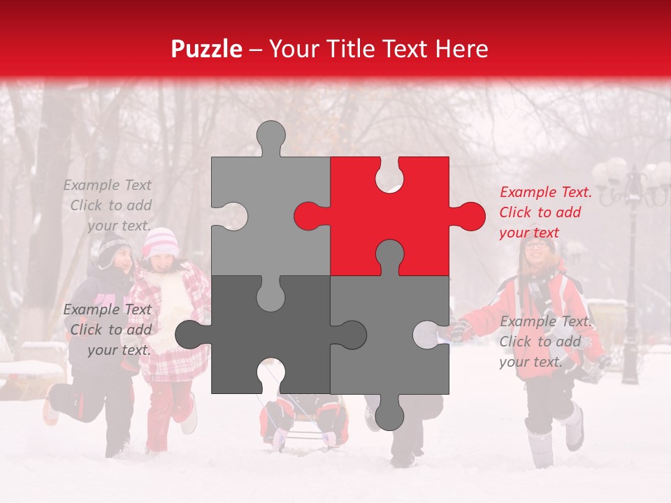 Childhood Snow Joy PowerPoint Template