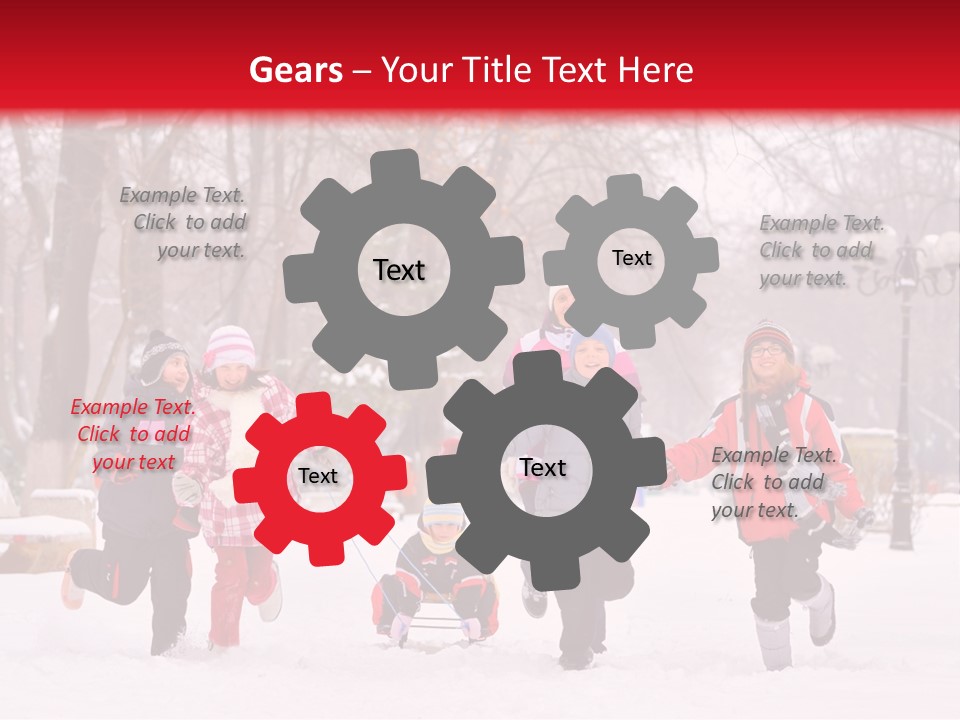 Childhood Snow Joy PowerPoint Template