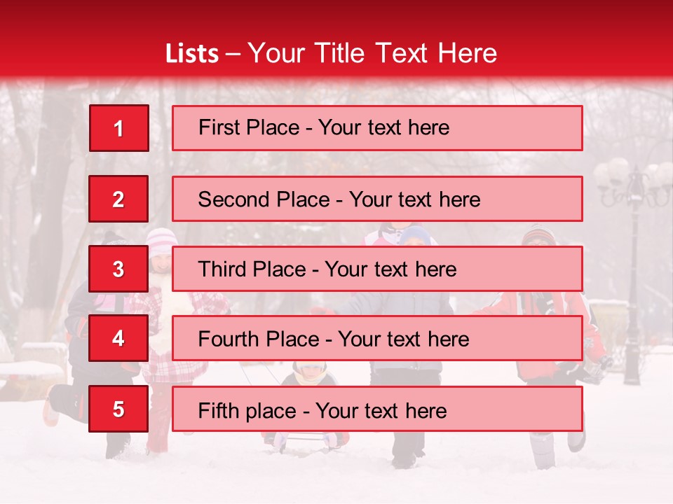 Childhood Snow Joy PowerPoint Template