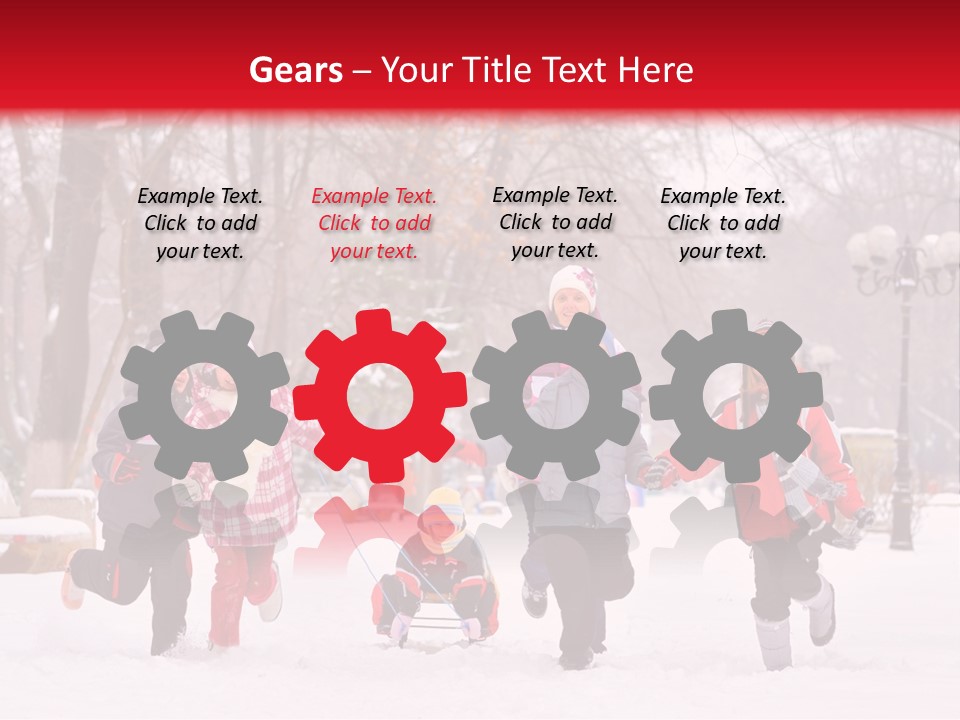 Childhood Snow Joy PowerPoint Template