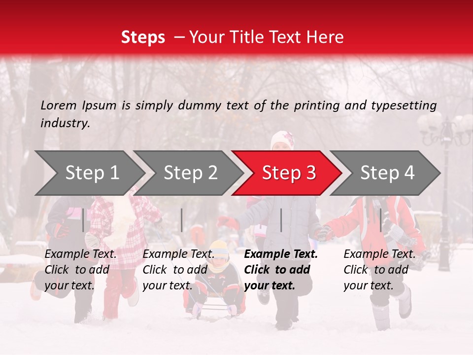 Childhood Snow Joy PowerPoint Template