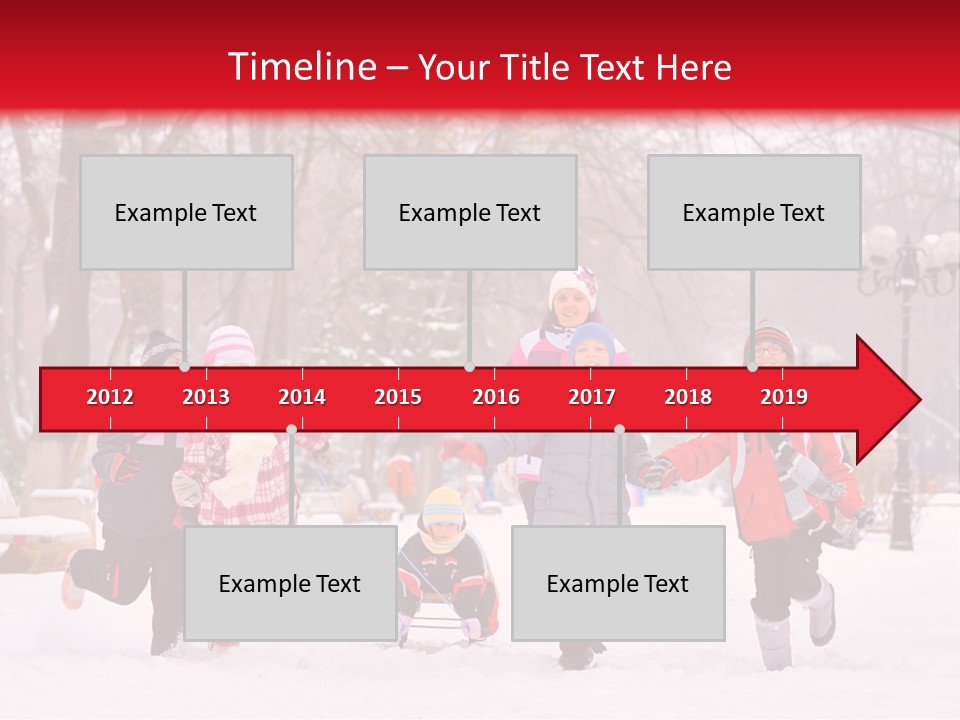 Childhood Snow Joy PowerPoint Template