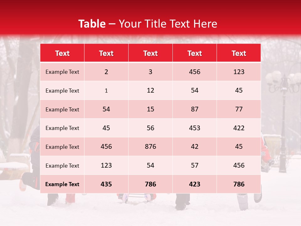 Childhood Snow Joy PowerPoint Template