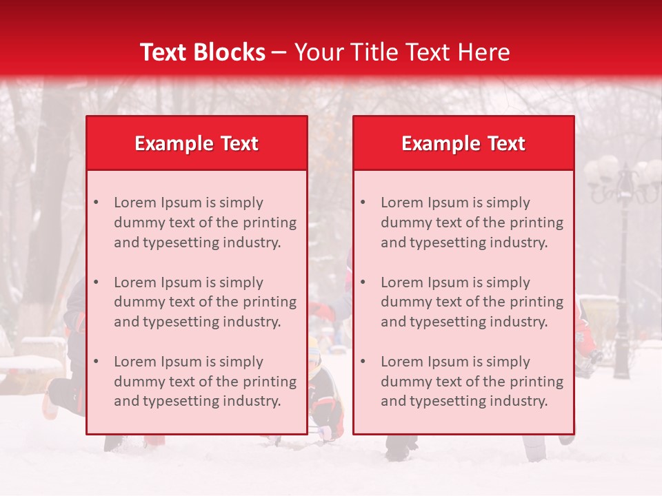 Childhood Snow Joy PowerPoint Template