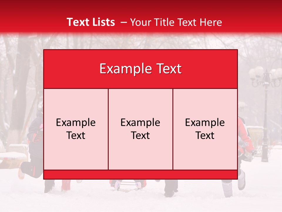 Childhood Snow Joy PowerPoint Template
