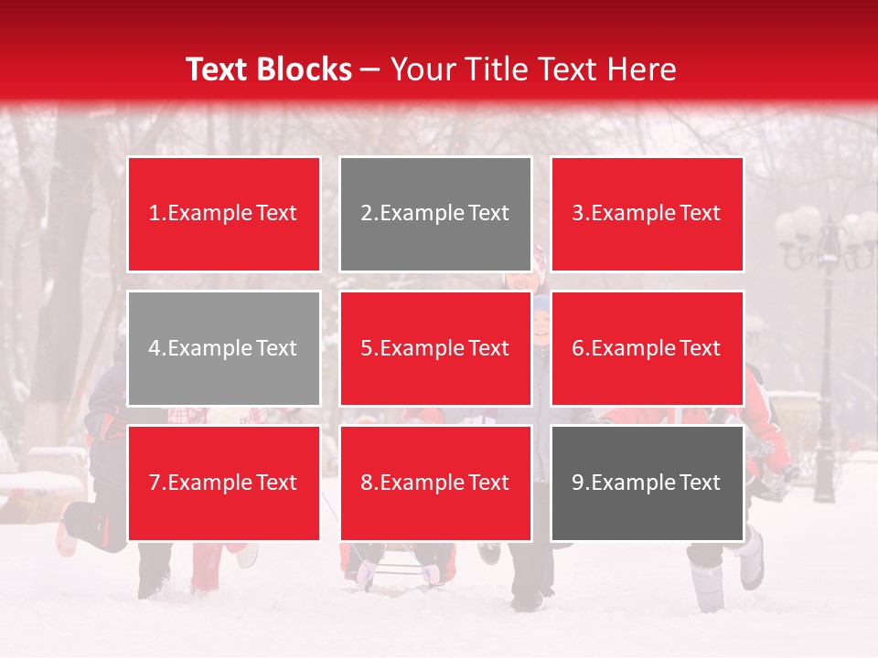 Childhood Snow Joy PowerPoint Template