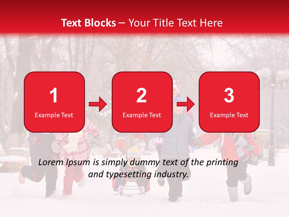 Childhood Snow Joy PowerPoint Template