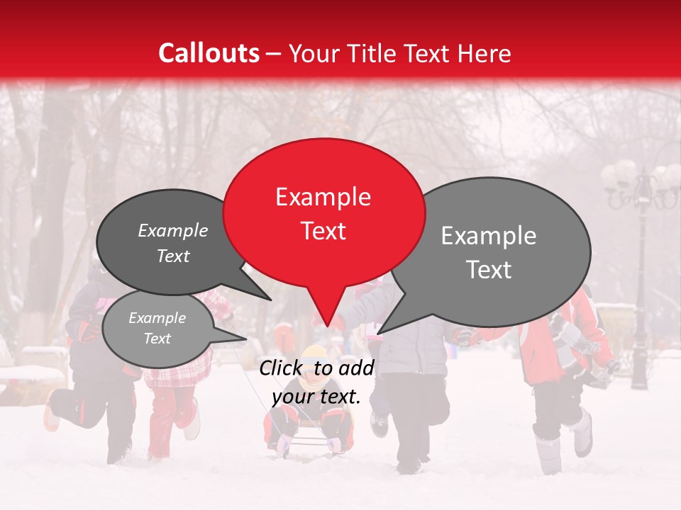 Childhood Snow Joy PowerPoint Template