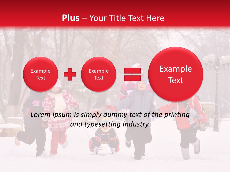 Childhood Snow Joy PowerPoint Template