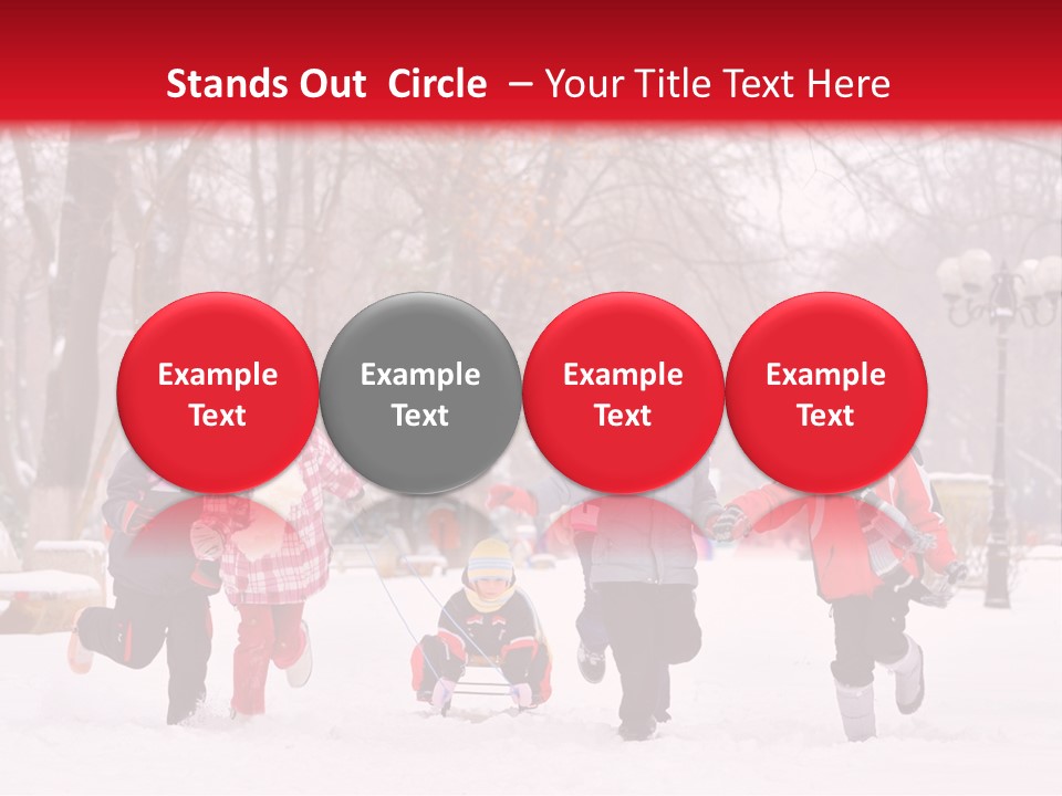 Childhood Snow Joy PowerPoint Template