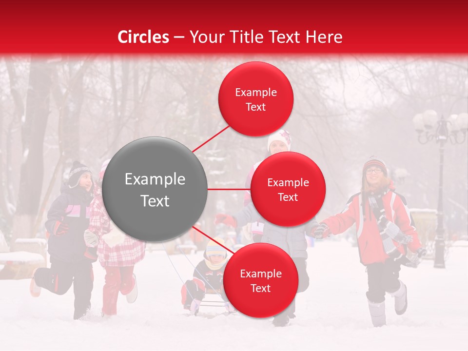 Childhood Snow Joy PowerPoint Template