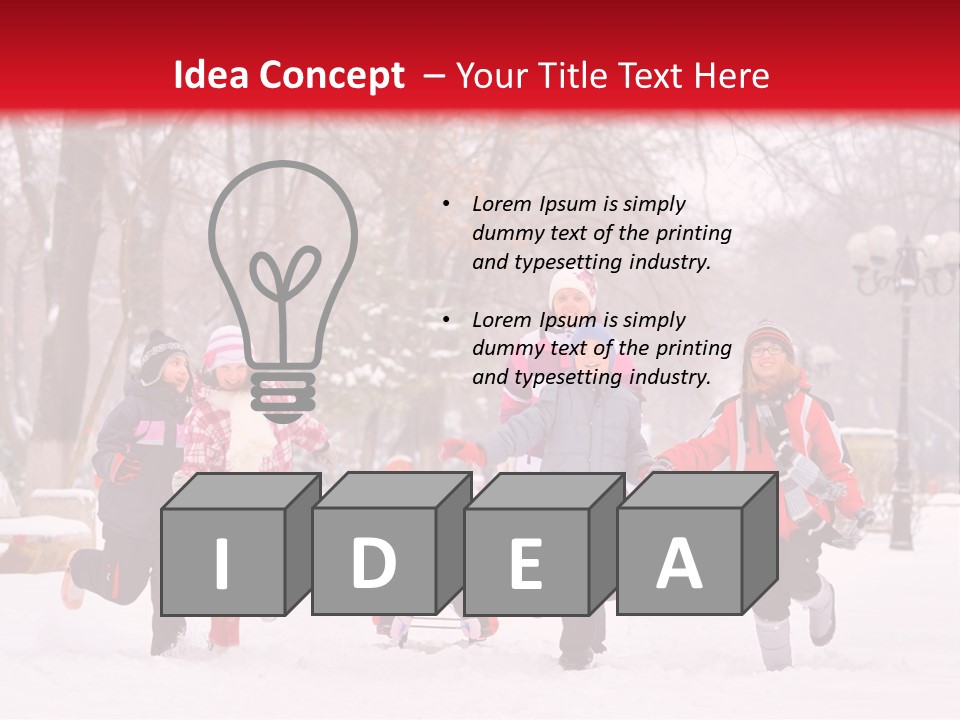 Childhood Snow Joy PowerPoint Template