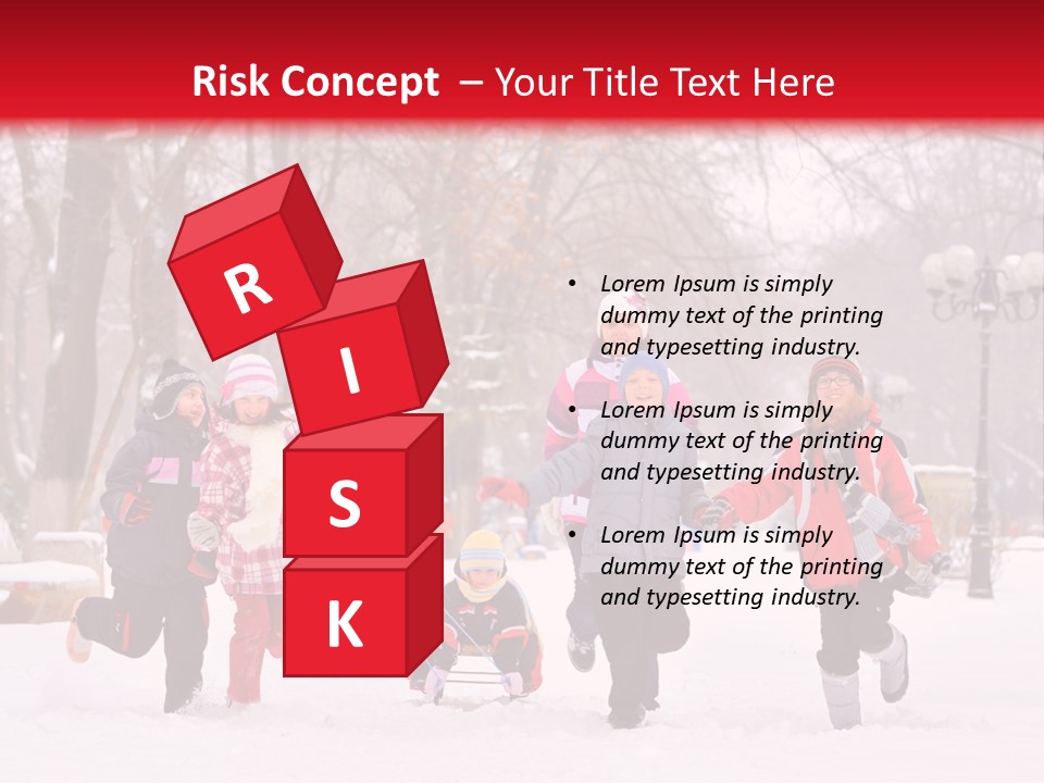 Childhood Snow Joy PowerPoint Template