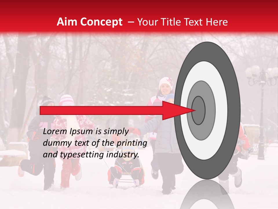 Childhood Snow Joy PowerPoint Template