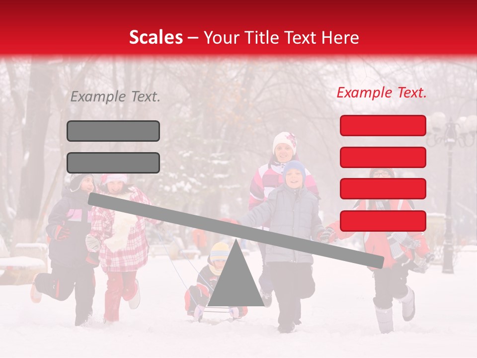 Childhood Snow Joy PowerPoint Template
