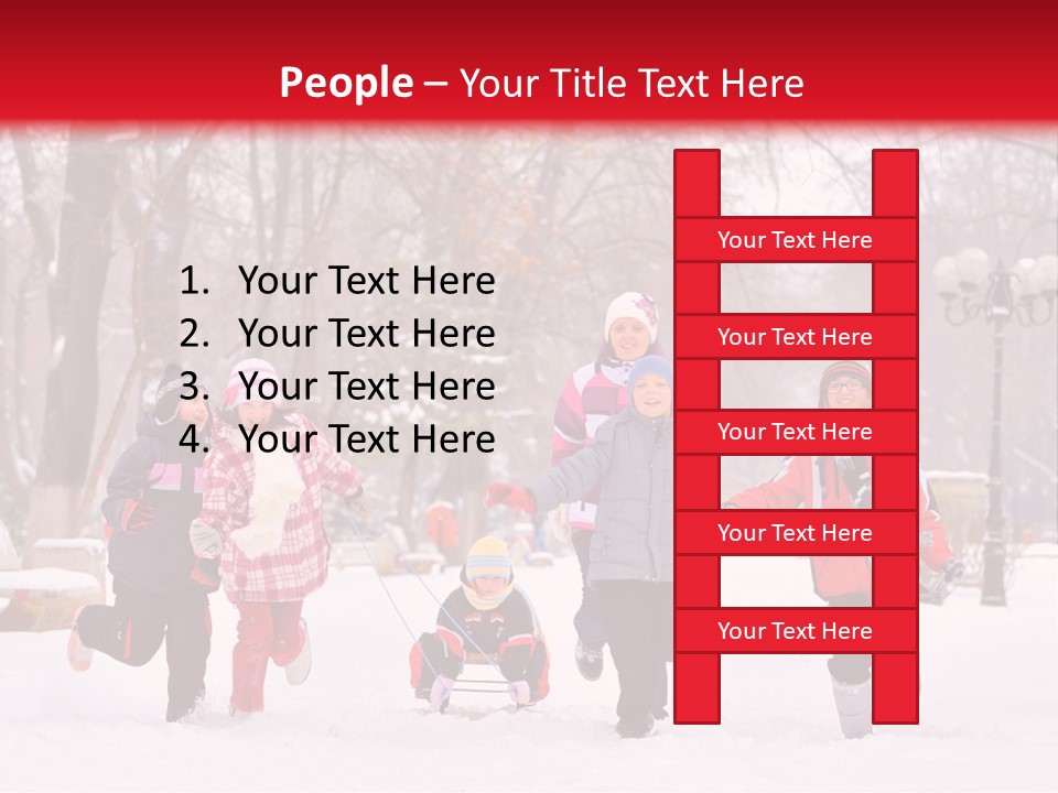 Childhood Snow Joy PowerPoint Template