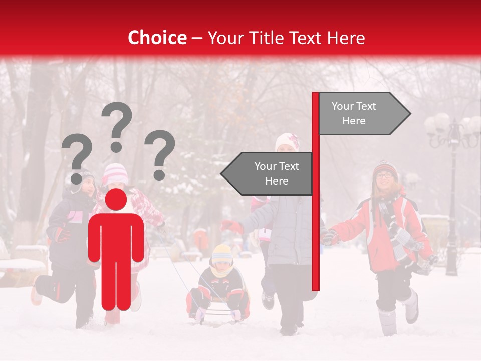 Childhood Snow Joy PowerPoint Template