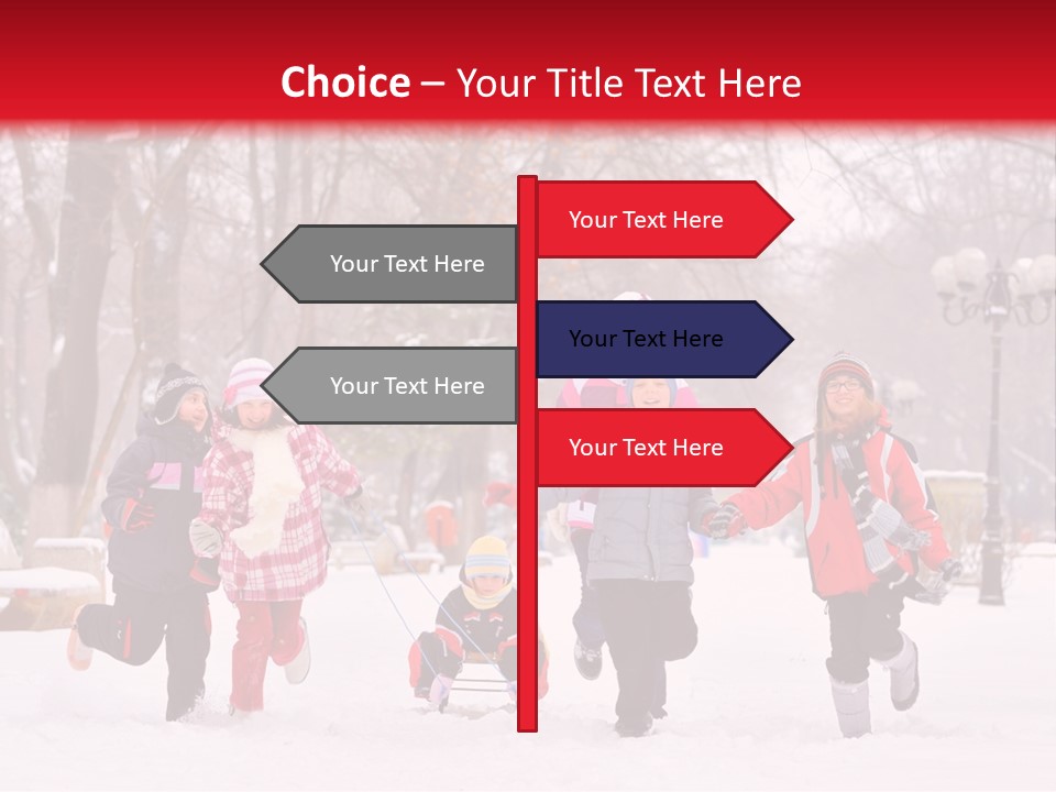 Childhood Snow Joy PowerPoint Template