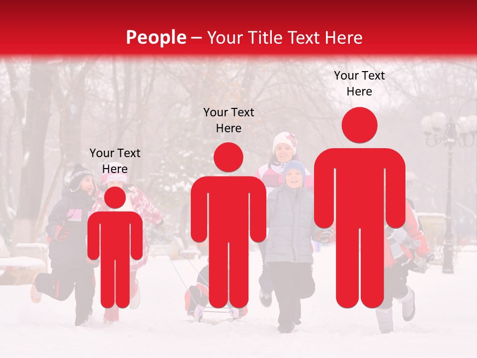 Childhood Snow Joy PowerPoint Template