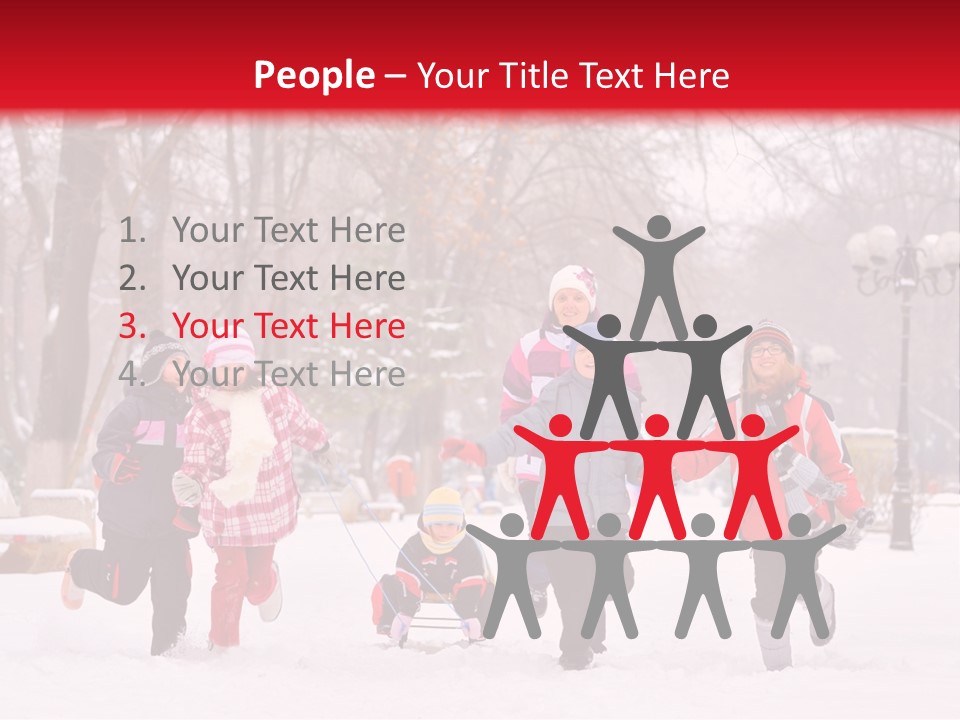 Childhood Snow Joy PowerPoint Template