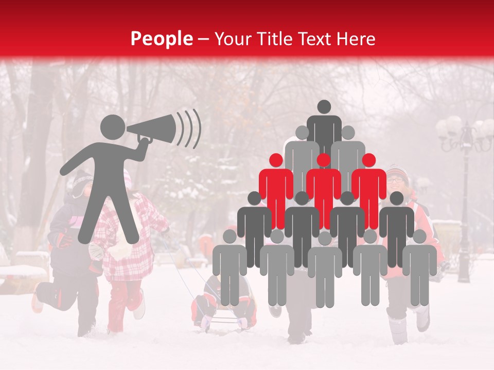 Childhood Snow Joy PowerPoint Template