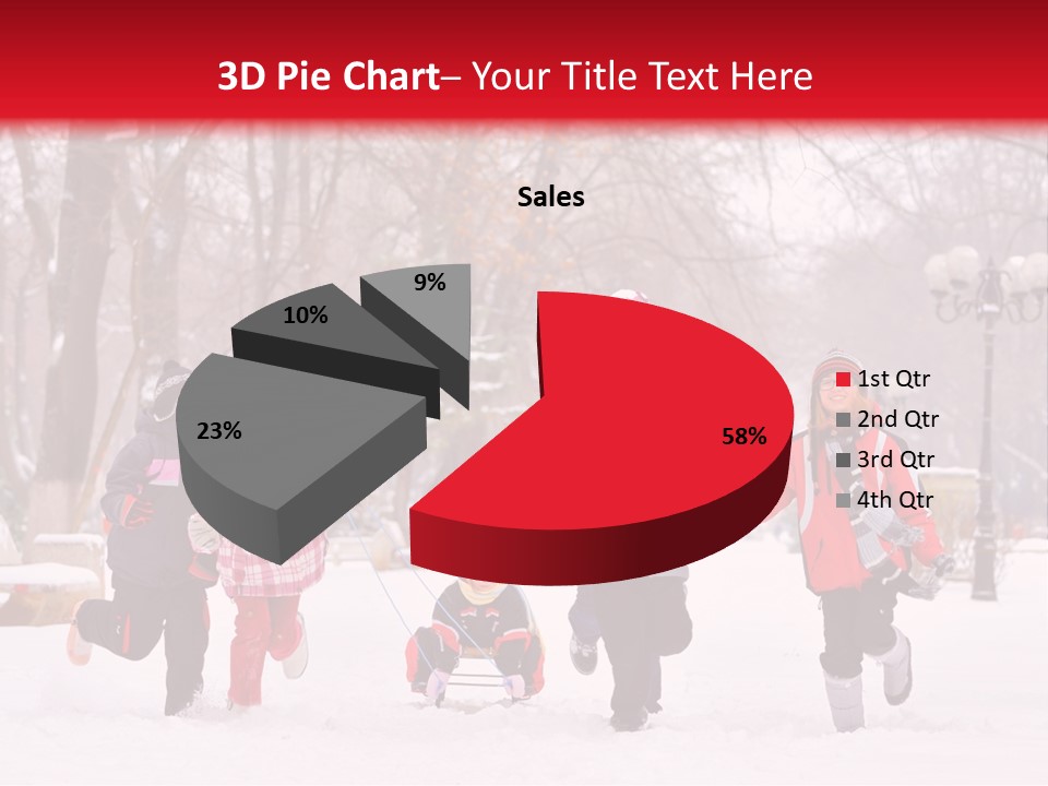 Childhood Snow Joy PowerPoint Template