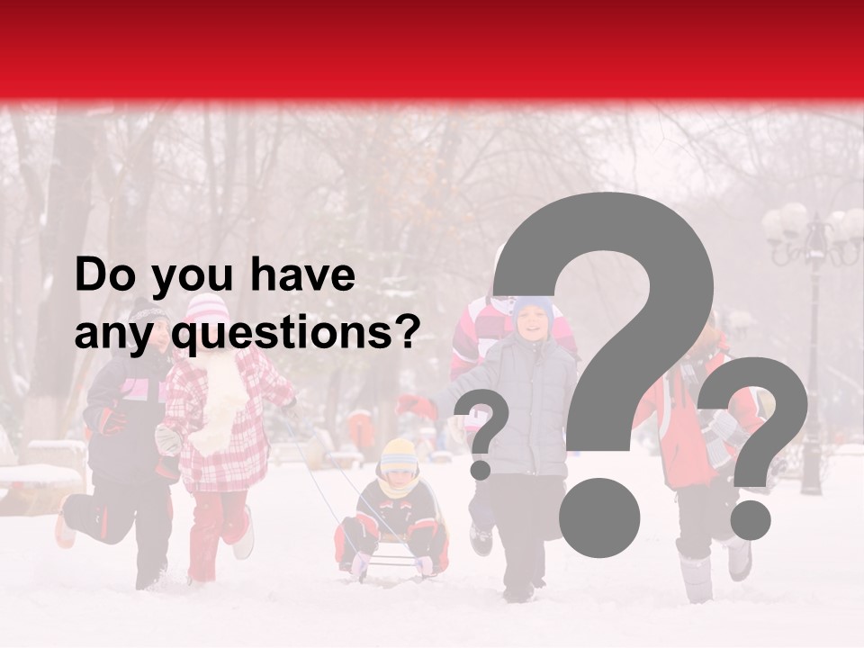 Childhood Snow Joy PowerPoint Template