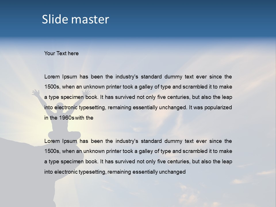 Climber Outdoor Sun PowerPoint Template