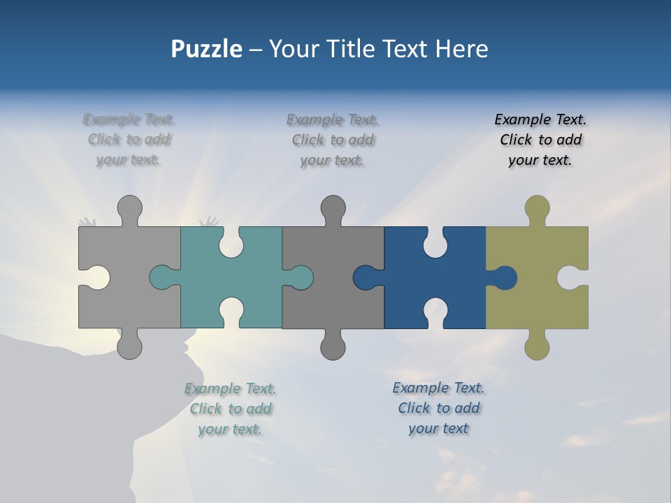 Climber Outdoor Sun PowerPoint Template