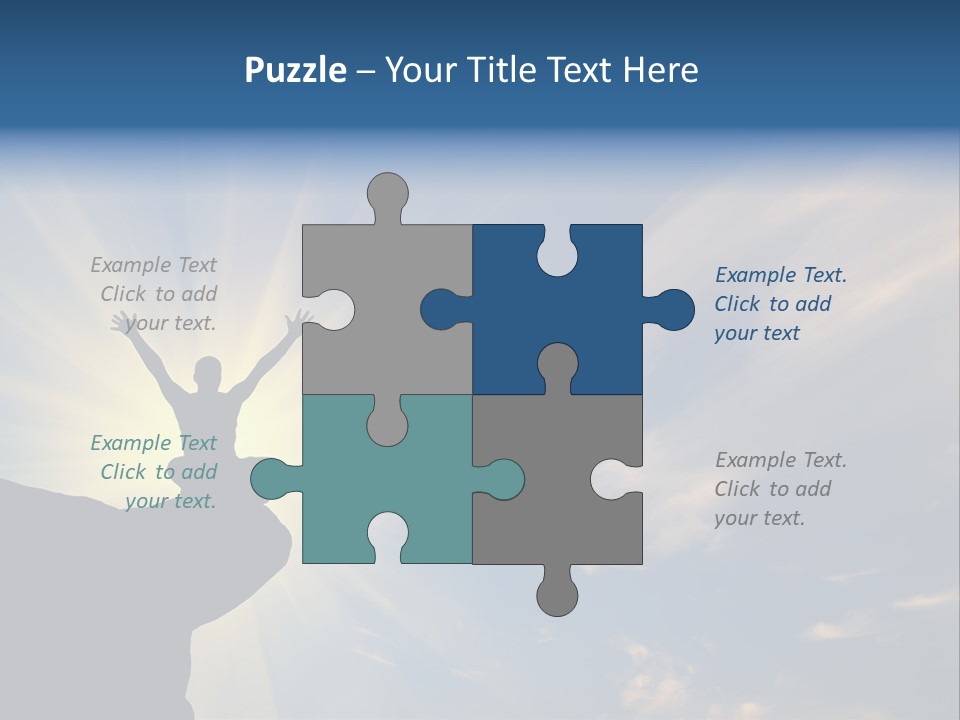 Climber Outdoor Sun PowerPoint Template