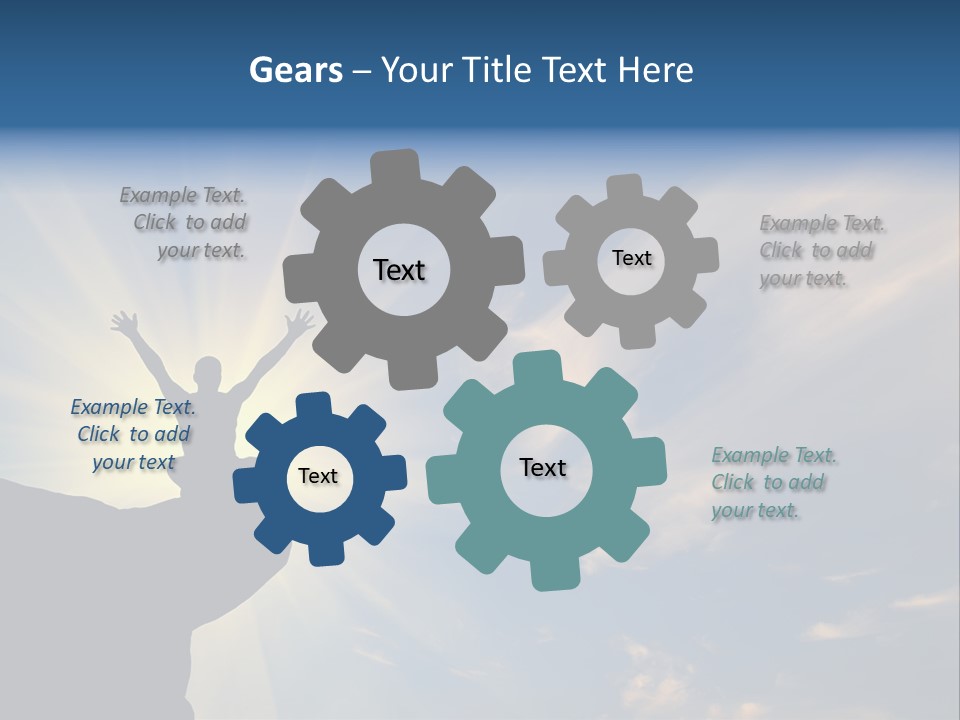 Climber Outdoor Sun PowerPoint Template