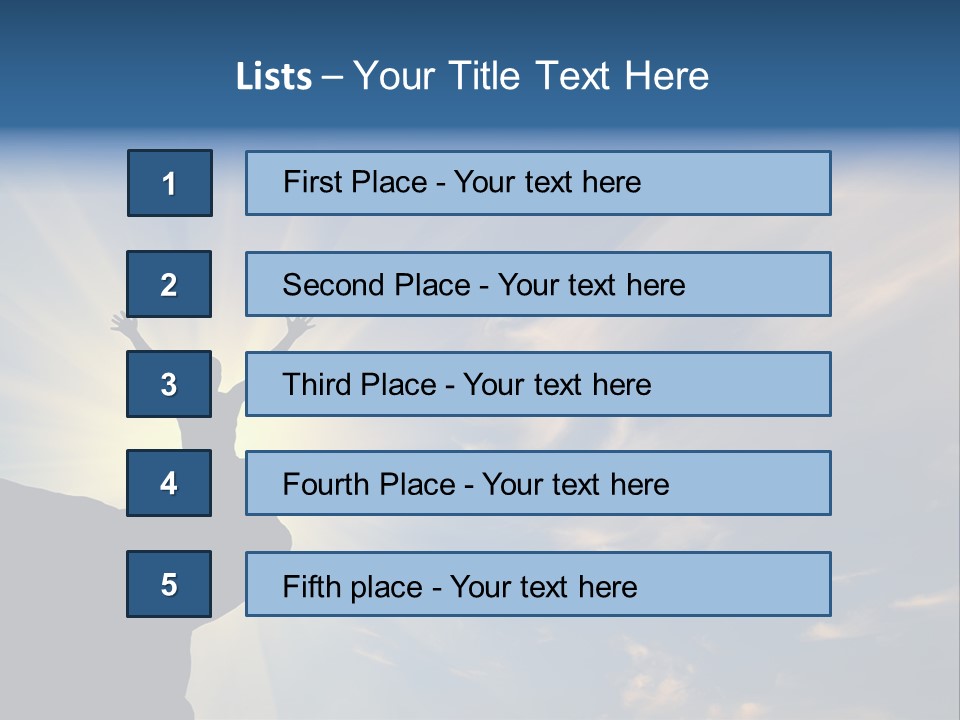 Climber Outdoor Sun PowerPoint Template