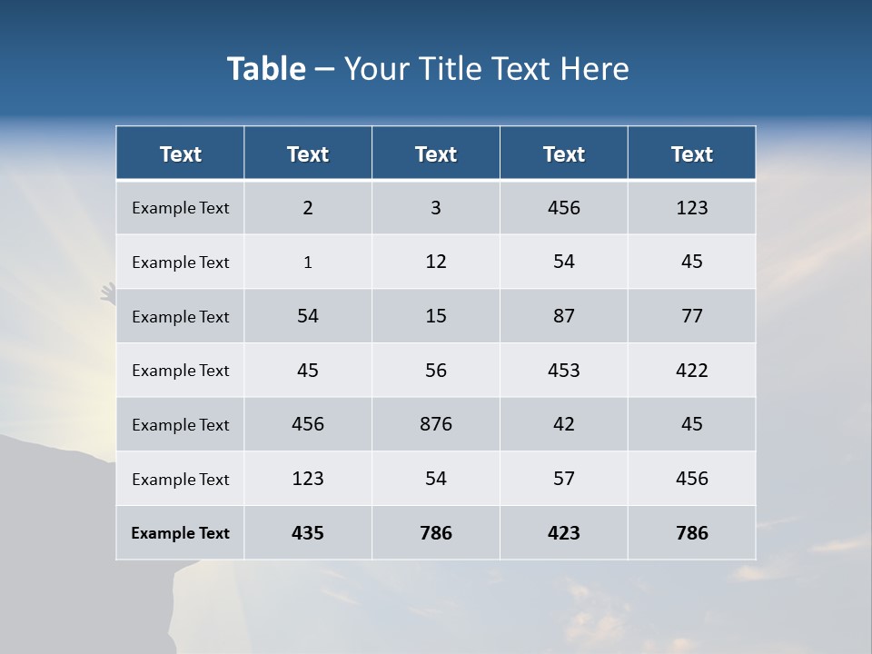 Climber Outdoor Sun PowerPoint Template