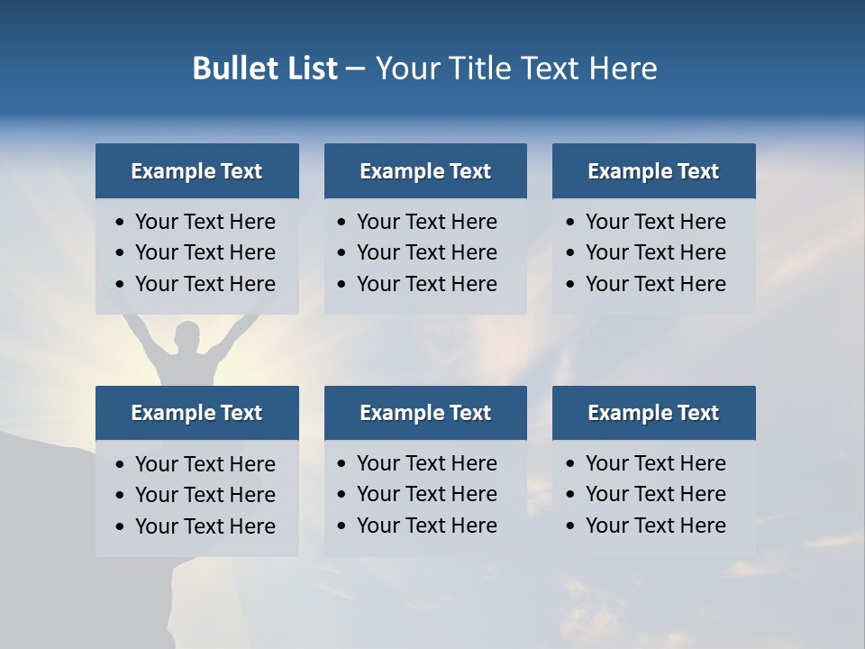 Climber Outdoor Sun PowerPoint Template