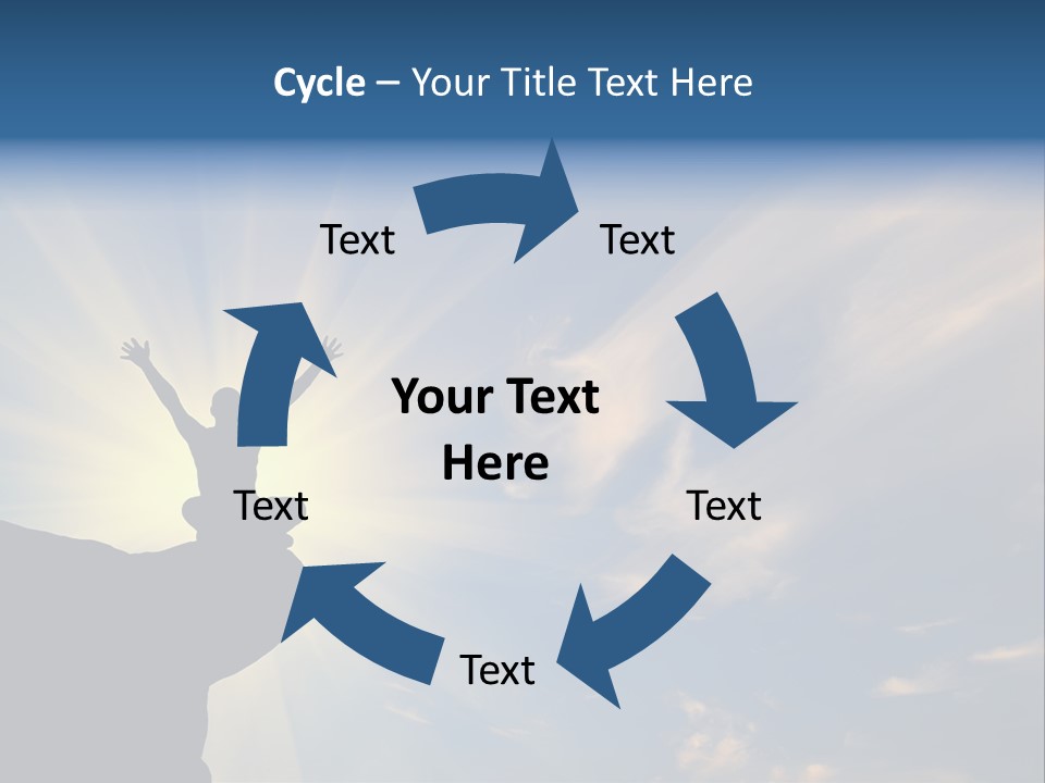 Climber Outdoor Sun PowerPoint Template