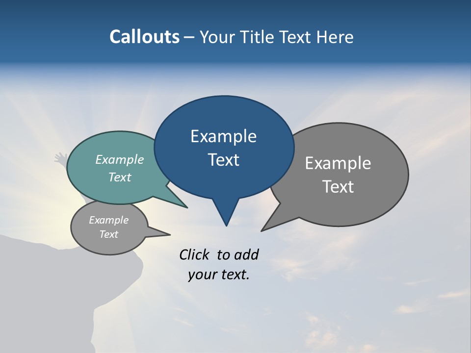 Climber Outdoor Sun PowerPoint Template