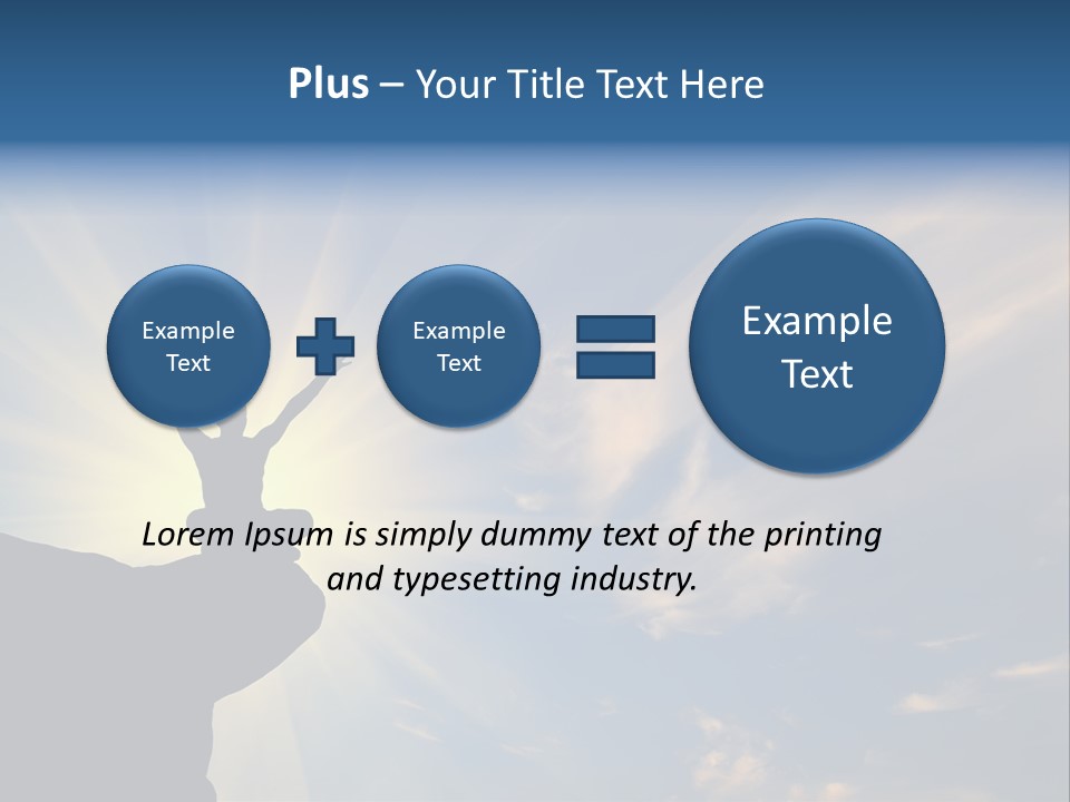 Climber Outdoor Sun PowerPoint Template