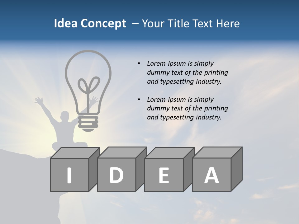 Climber Outdoor Sun PowerPoint Template