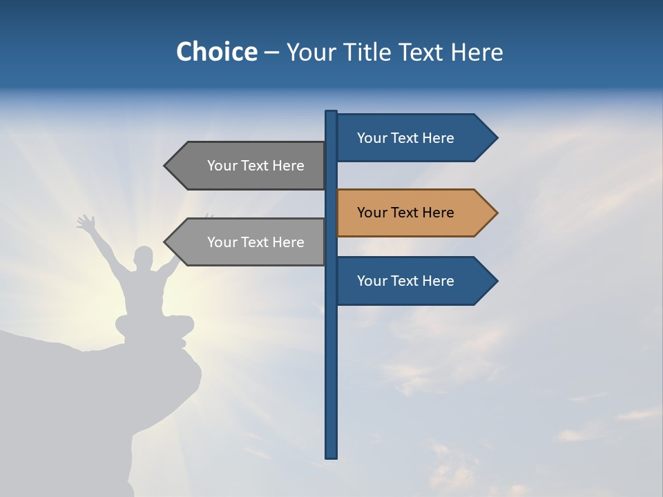 Climber Outdoor Sun PowerPoint Template