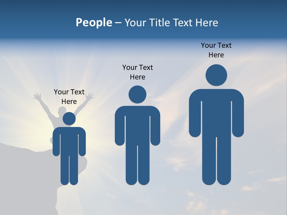 Climber Outdoor Sun PowerPoint Template