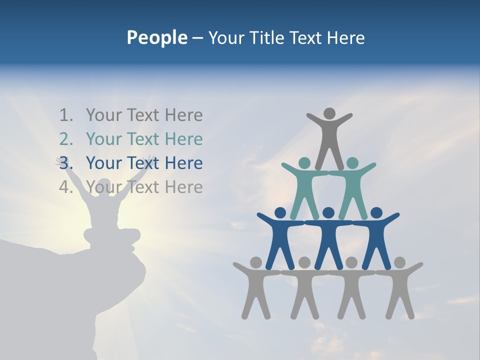 Climber Outdoor Sun PowerPoint Template