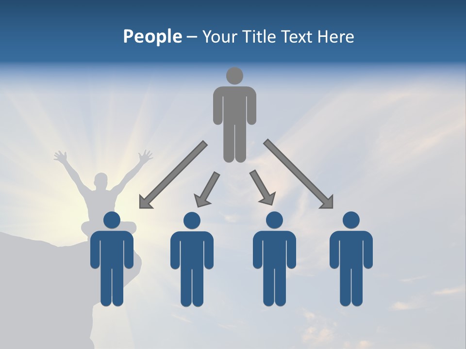 Climber Outdoor Sun PowerPoint Template