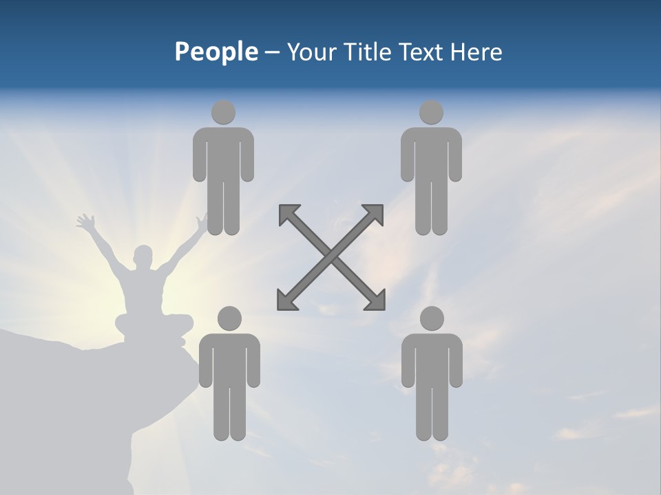 Climber Outdoor Sun PowerPoint Template