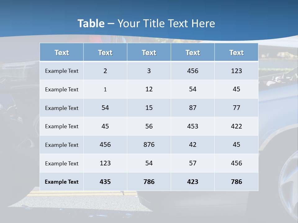 Rear Bender Auto PowerPoint Template