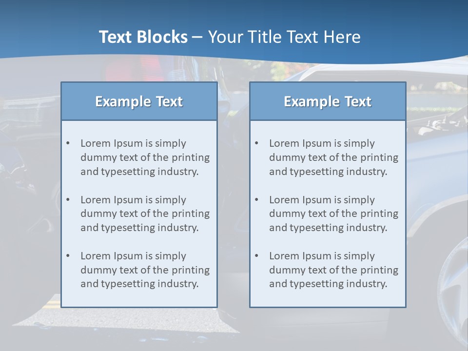 Rear Bender Auto PowerPoint Template