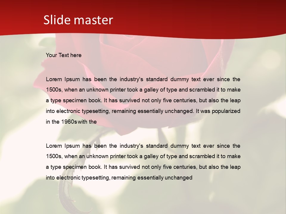 Plant Leaf Rose PowerPoint Template