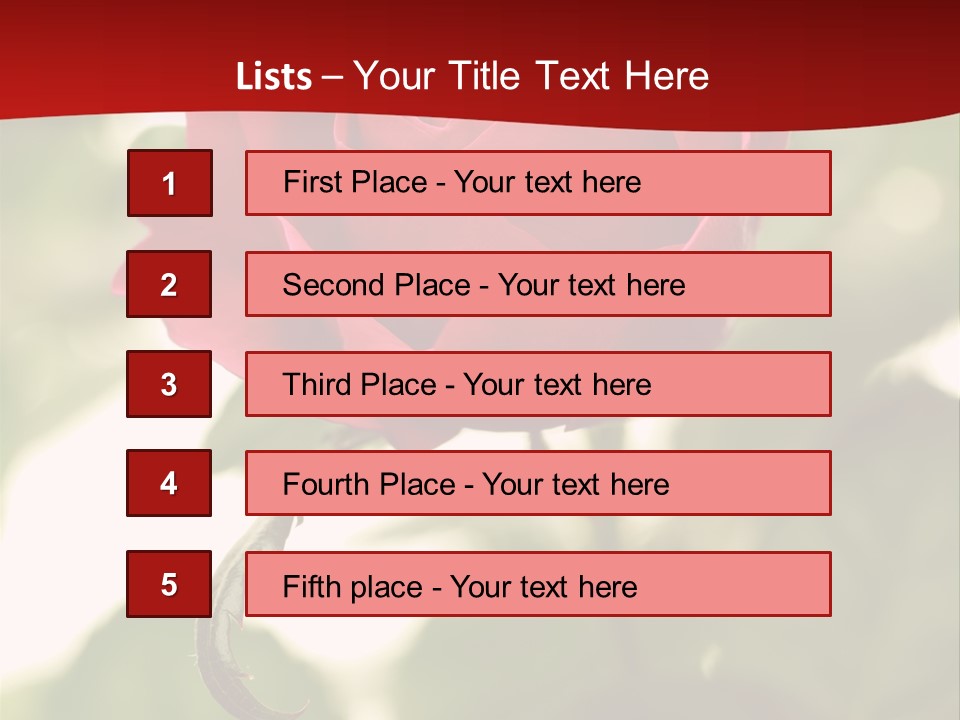 Plant Leaf Rose PowerPoint Template
